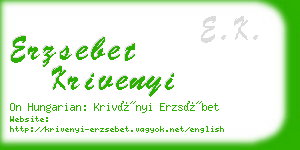 erzsebet krivenyi business card